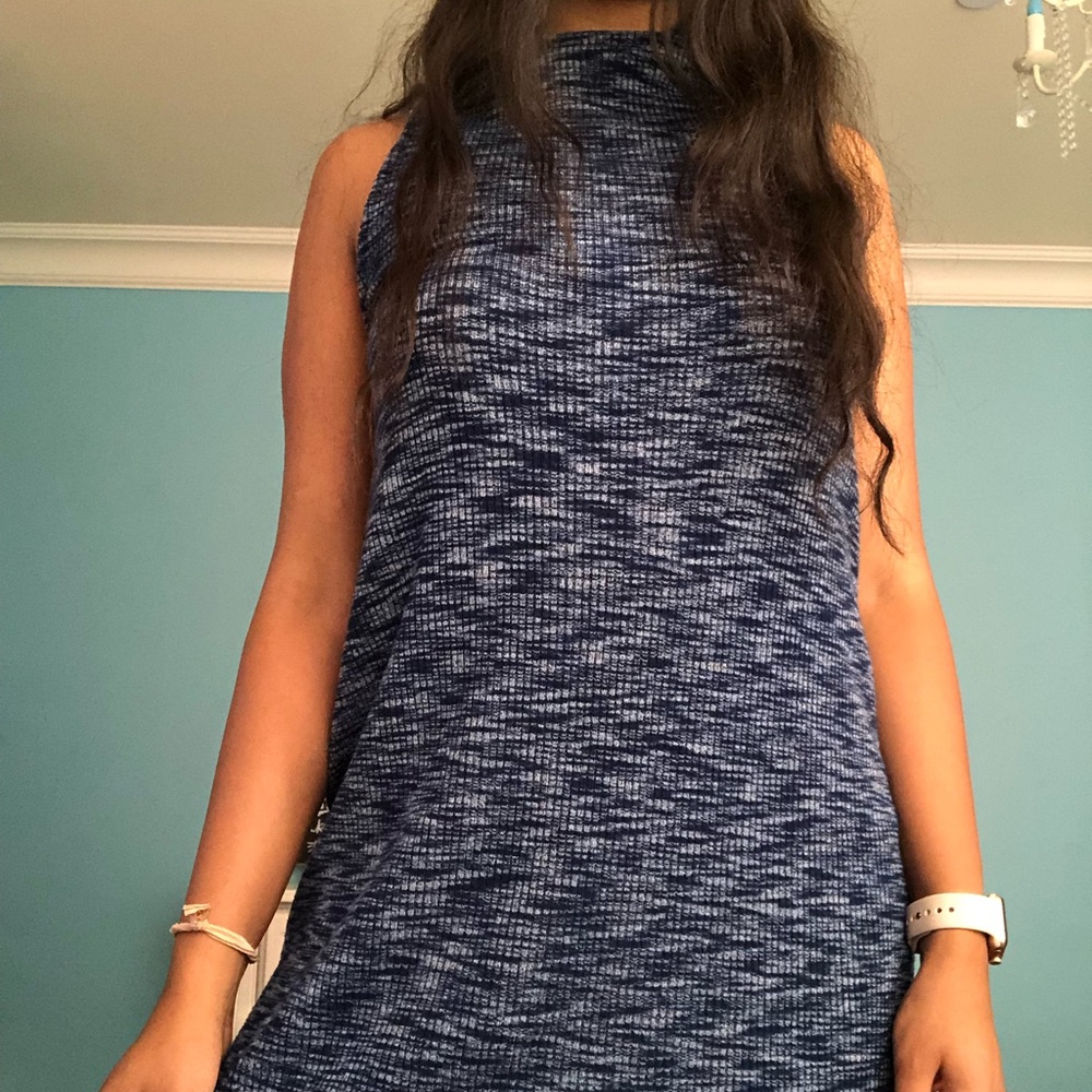 Urban Outfitters blue mock neck sweater dress
